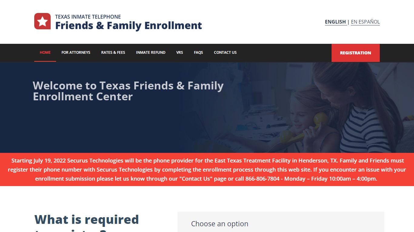 Texas offender telephone friends and family - Registration